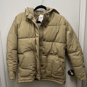 EUC - Madewell Olive Oversized Puff Jacket, XXS